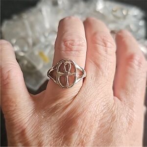 Egyptian Ankh Silver coated Ring